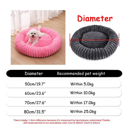 Kalmerende Pluche Hondenmand - Ronde Donut Dierenmand