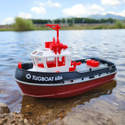 Krachtig Dual Motor RC Sleepboot Model - 1:72 Elektrische Afstandsbediening Boot voor Jongens, Draadloos Plezier