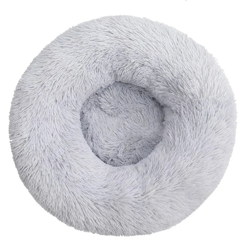 Kalmerende Pluche Hondenmand - Ronde Donut Dierenmand