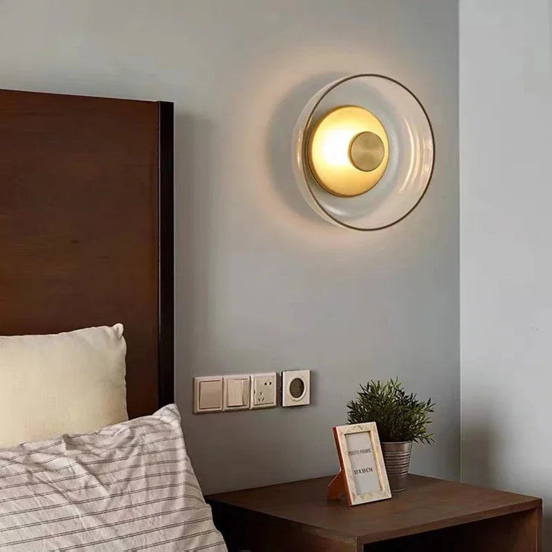 Scandinavische LED Glazen Wandlamp (PL230) – Minimalistische Accentverlichting voor Binnen