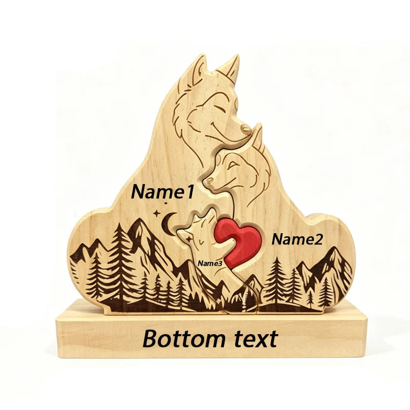 Wood Fox Family Puzzel