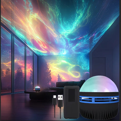 RGB LED Galaxy Projectielamp | 2-in-1 USB Sterrenprojector