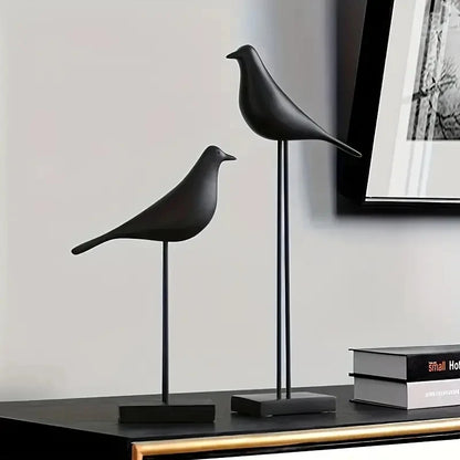 Moderne Hars Vogel Standbeeld - Minimalistische Bureau Decoratie