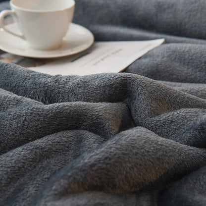 Warme Wollen Winter Woondeken - Dubbelzijdig Fleece Plaid