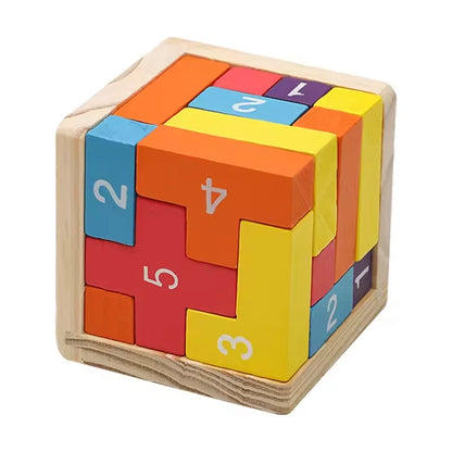 Houten 3D Kubus Puzzel