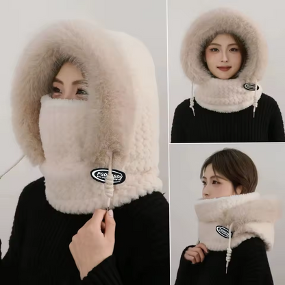 Wintermuts van Imitatiebont met Gezichtsbedekking