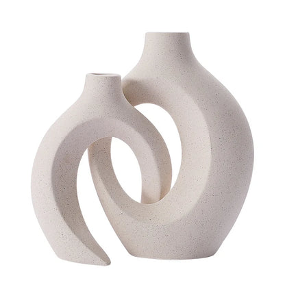 VaseCharm – Moderne Keramische Vaas Set met Elegante Boho Stijl