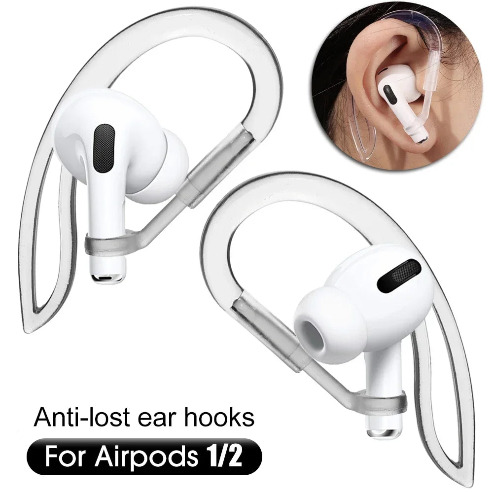 Transparante Siliconen Oorhaakjes voor Airpods Verstelbare Antislip Sportaccessoires