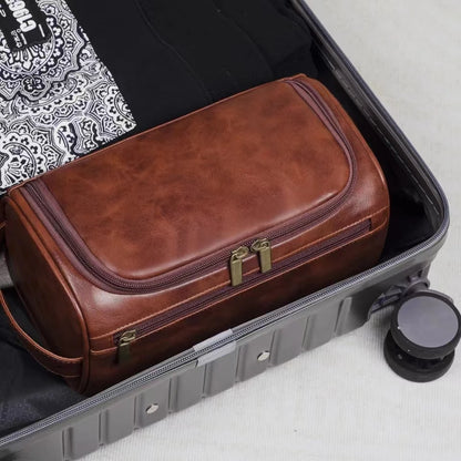 Hangende Toilettas voor Heren & Dames - Luxe PU-Lederen Dopp Kit