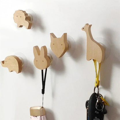 NordicPals – Speelse Houten Wandhaken met Scandinavische Elegantie