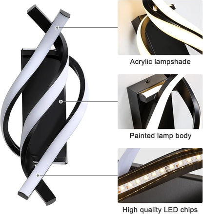 Moderne Wave LED Wandlamp