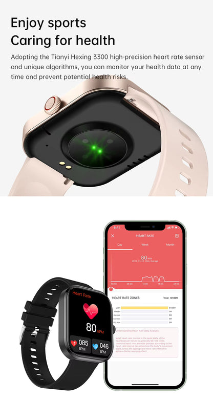 2025 Gezondheids Smartwatch BP+ECG+HRV+BG Monitor met SpO2, Hartslag, Slaap & Fitness Tracking