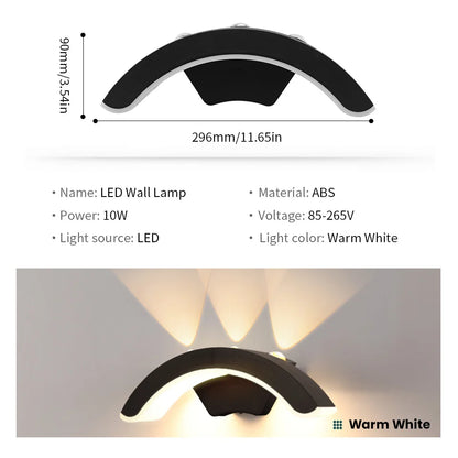 Moderne Gebogen LED Buitenwandlamp