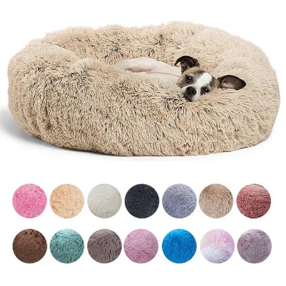 Kalmerende Pluche Hondenmand - Ronde Donut Dierenmand