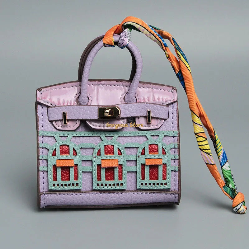 Birkin Geïnspireerde Mini Handtas - Platina Tas Charme