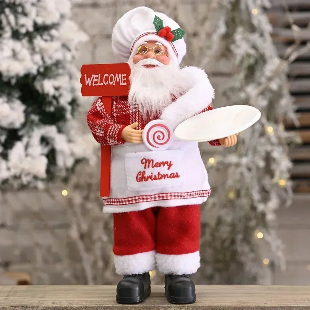 Pluche Staande Kerstman Pop