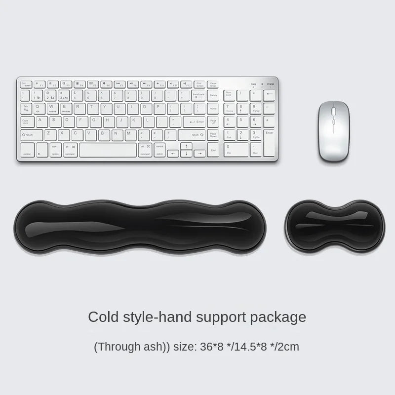 Koelende Gel Toetsenbord en Muis Polssteun Set - Ergonomische Steun