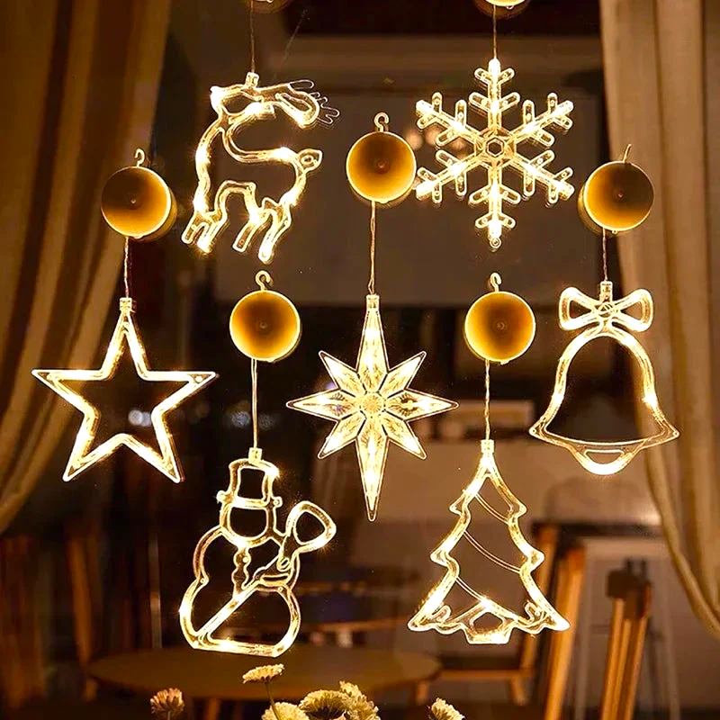 LED Kerst Raamhangers met Verlichting