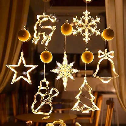 LED Kerst Raamhangers met Verlichting