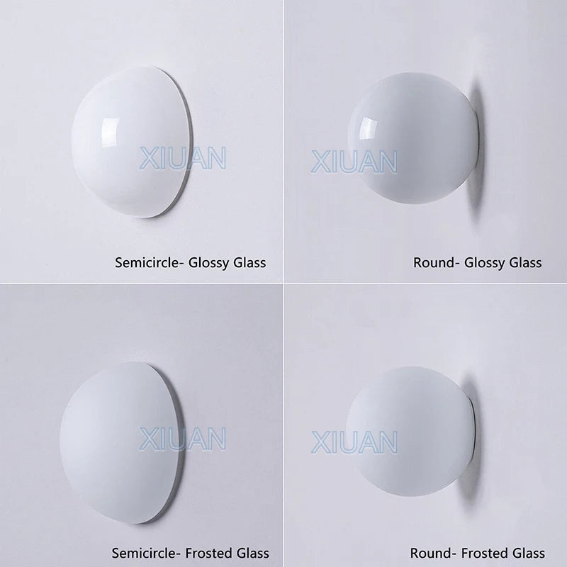 French Bauhaus Glass Wall Sconce - G9 & G4 Milky Glass Globe | Shop
