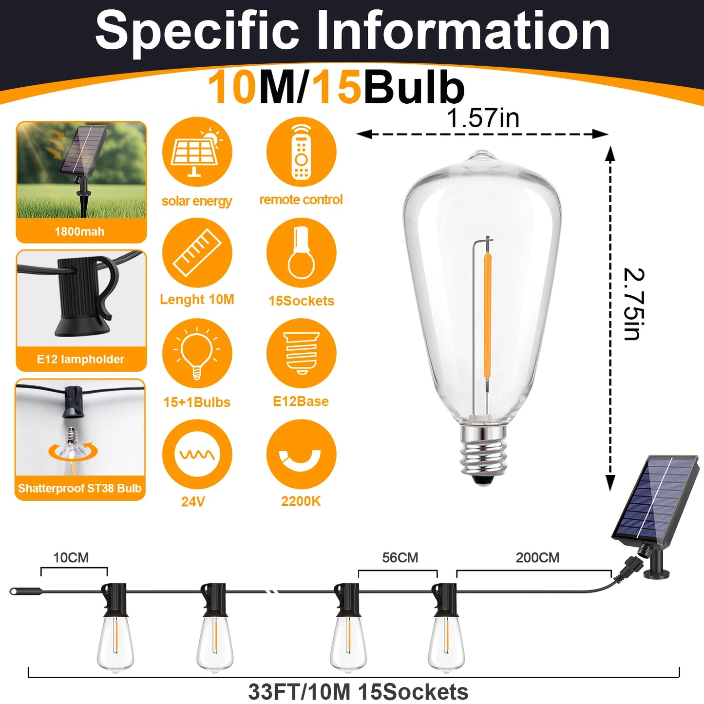Premium Solar Prikkabel LED Buitenverlichting