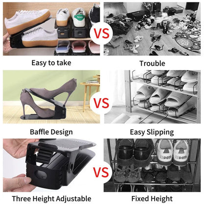 Verstelbare Schoenen-Stackers - Dubbellaagse Ruimtebesparende Organizers
