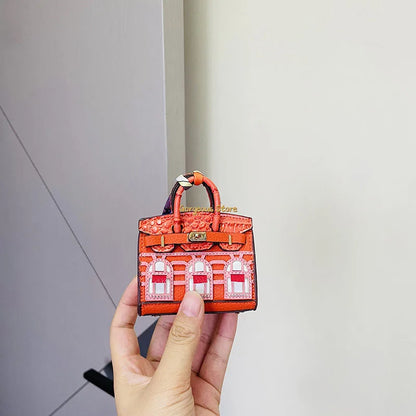 Birkin Geïnspireerde Mini Handtas - Platina Tas Charme