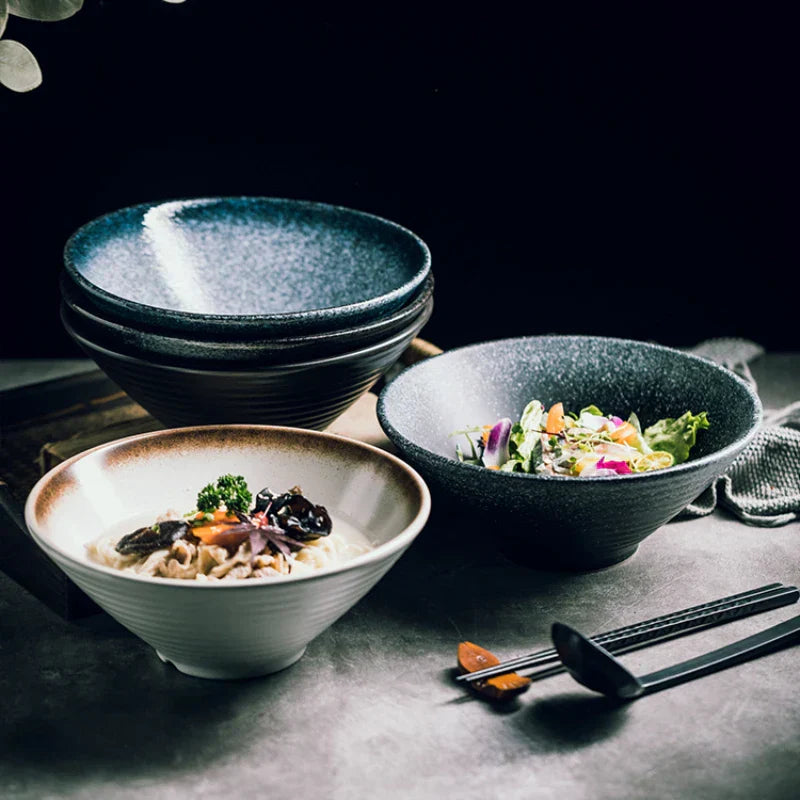ZenBowl – Handgemaakte Japanse Keramische Ramenkom met Authentieke Ambachtelijke Afwerking