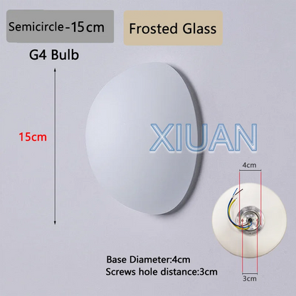 French Bauhaus Glass Wall Sconce - G9 & G4 Milky Glass Globe | Shop