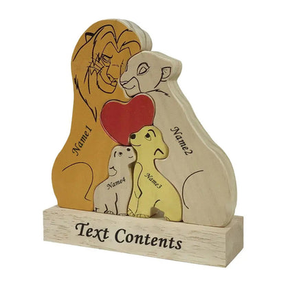 Wood Lion King Family Puzzel