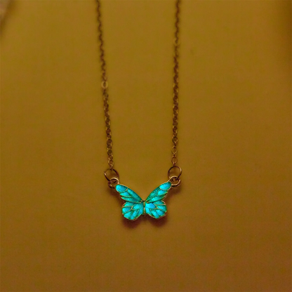 Set van Gloeiende Vlinder Ketting en Armband