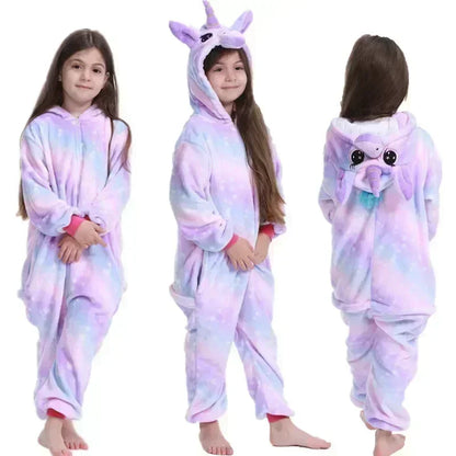 Unicorn Fleece Onesie – Schattige Pyjama met Hoorn en Oren voor Meisjes