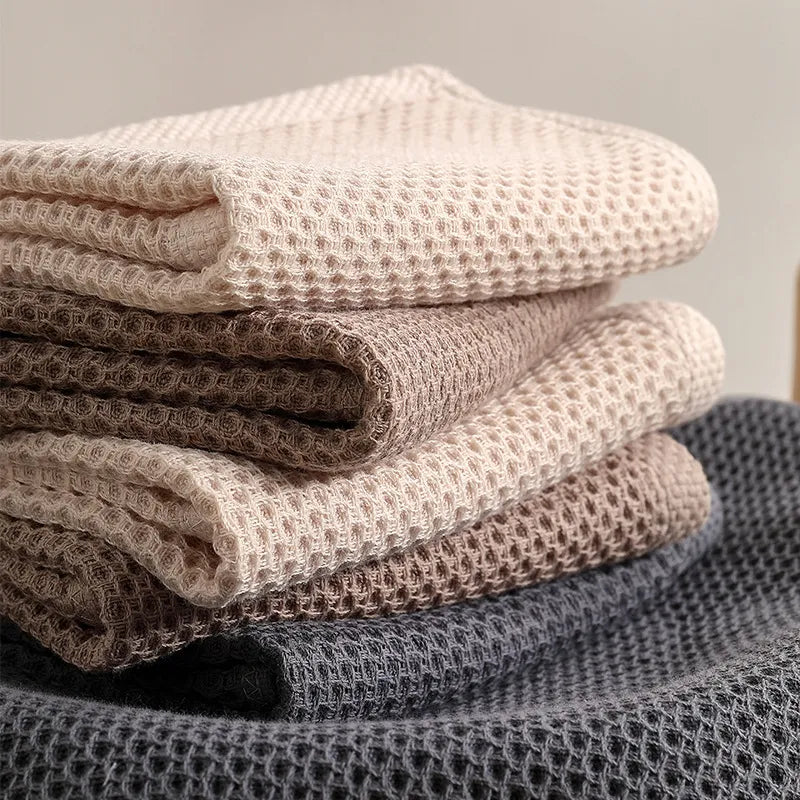 HoneyNest – Luxe 6-Pack Honingraat Handdoeken voor Stijlvolle Functionaliteit