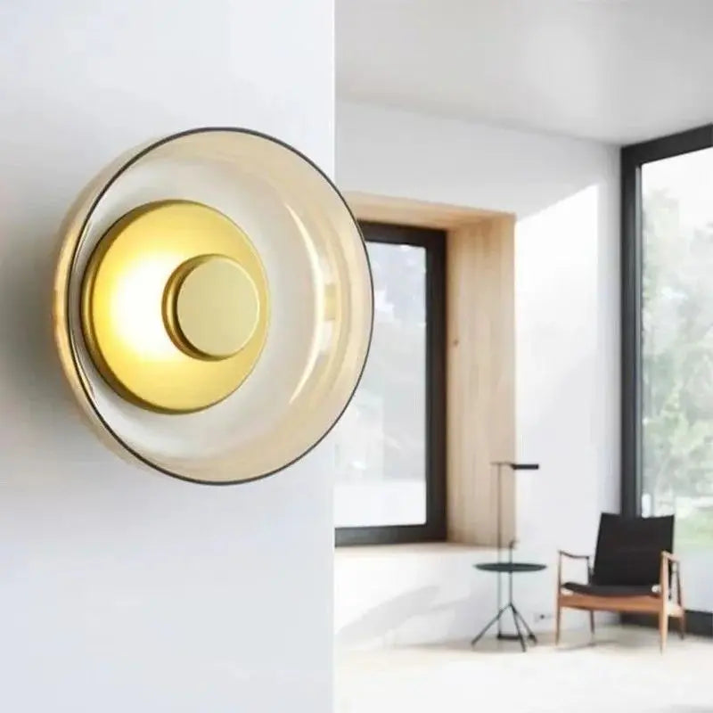 Scandinavische LED Glazen Wandlamp (PL230) – Minimalistische Accentverlichting voor Binnen