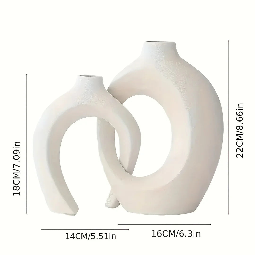 VaseCharm – Moderne Keramische Vaas Set met Elegante Boho Stijl