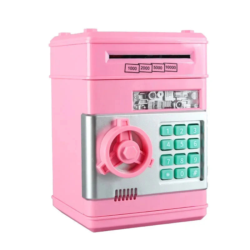 Elektronische Spaarpot Mini Kluis met Wachtwoordslot - Cash Munt Spaarbox voor Kinderen, Leuk Financieel Cadeau