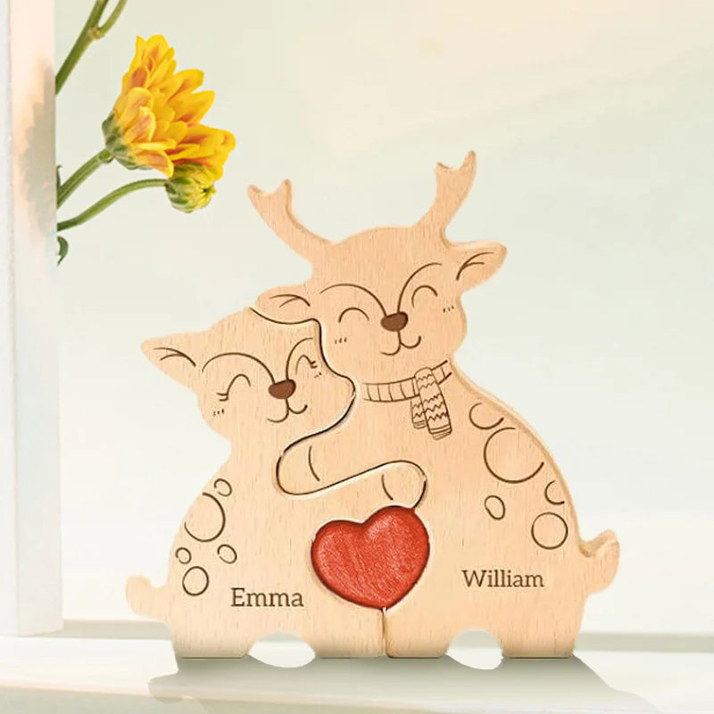 Wood Elk Family Puzzel