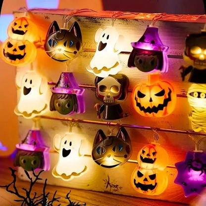 Halloween LED Verlichting Slinger - Batterij Warm Wit Lichtjes snoer