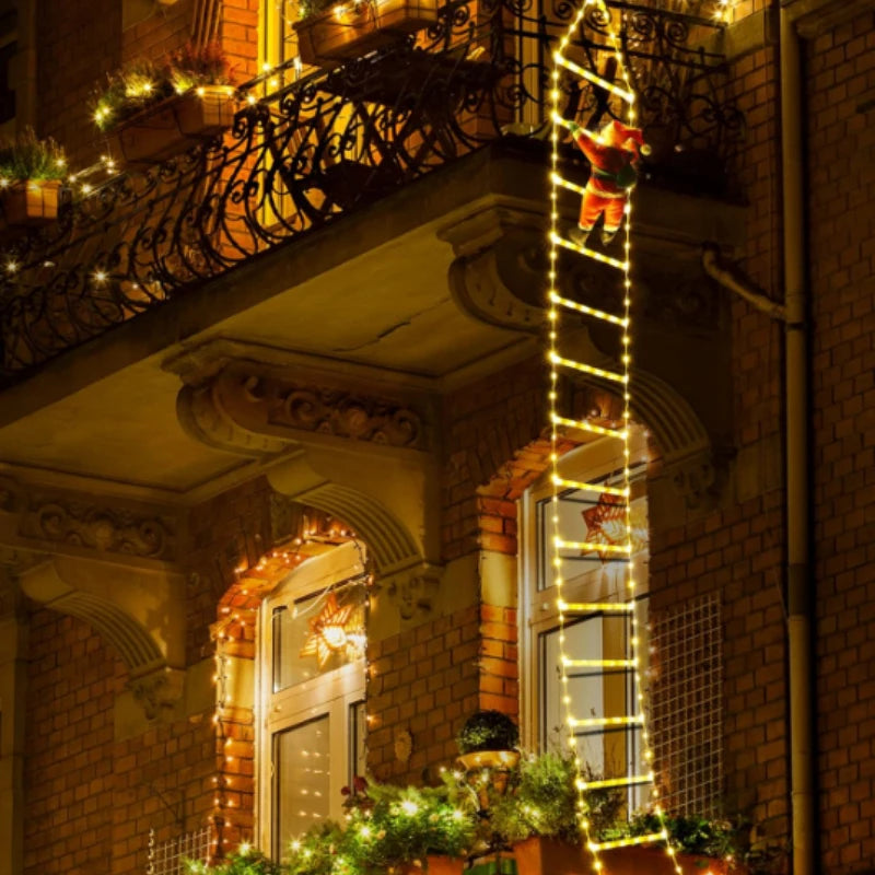 LED Kerstman Klimladder Verlichting