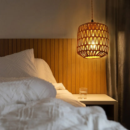 Landelijke Rotan Wandlamp