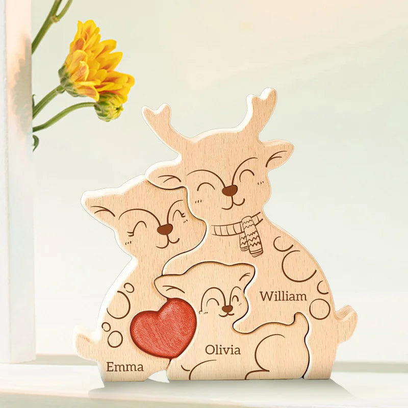 Wood Elk Family Puzzel