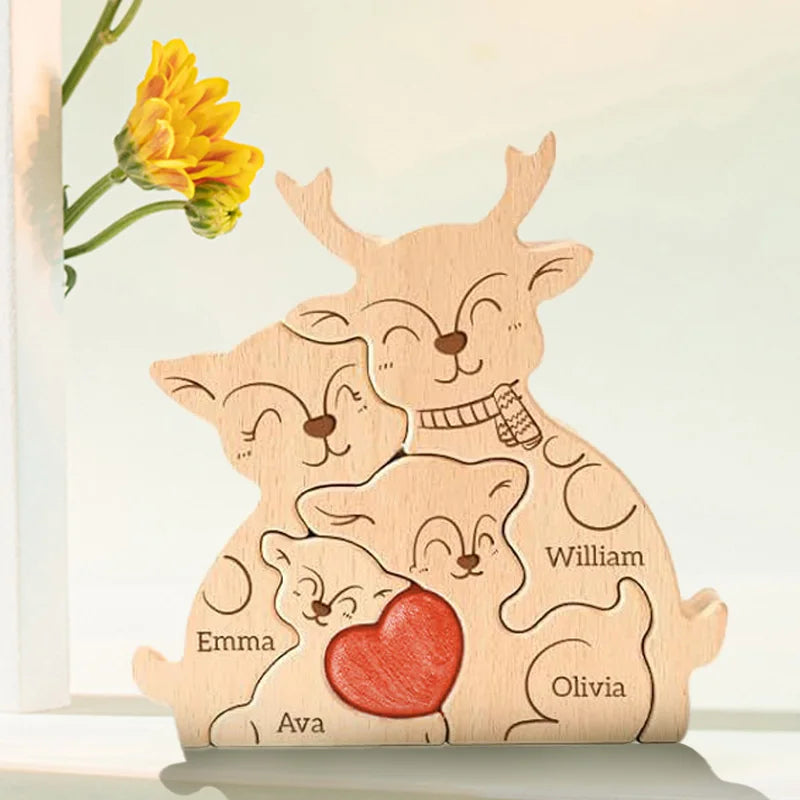 Wood Elk Family Puzzel