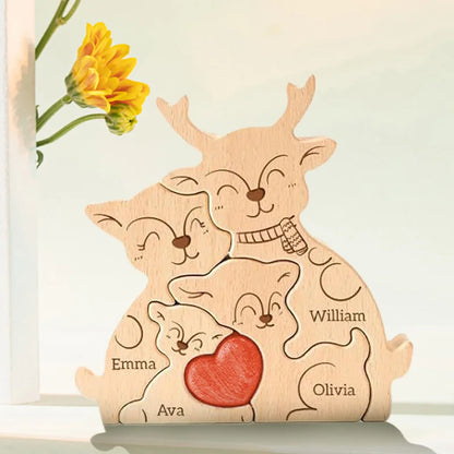 Wood Elk Family Puzzel