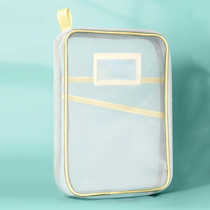 A4 Kantoorbenodigdheden Opbergtas Dubbel-laags Mesh Rits Tas Grote Capaciteit Organizer Mappen School Kantoorbenodigdheden Speelgoedopslag