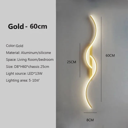 Moderne LED Wandlamp Minimalistische Led Verlichting Slaapkamer Bedlamp Lang Strip Wandlampen Woonkamer Bank Binnenverlichting