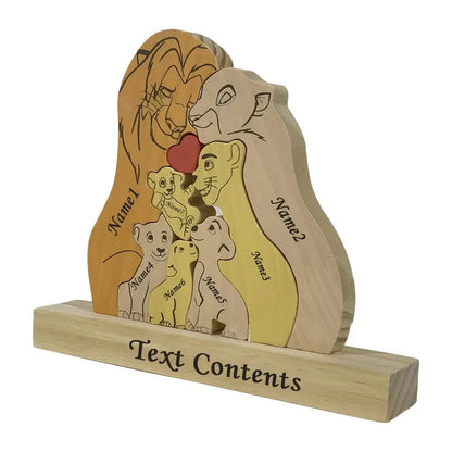 Wood Lion King Family Puzzel