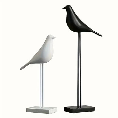 Moderne Hars Vogel Standbeeld - Minimalistische Bureau Decoratie