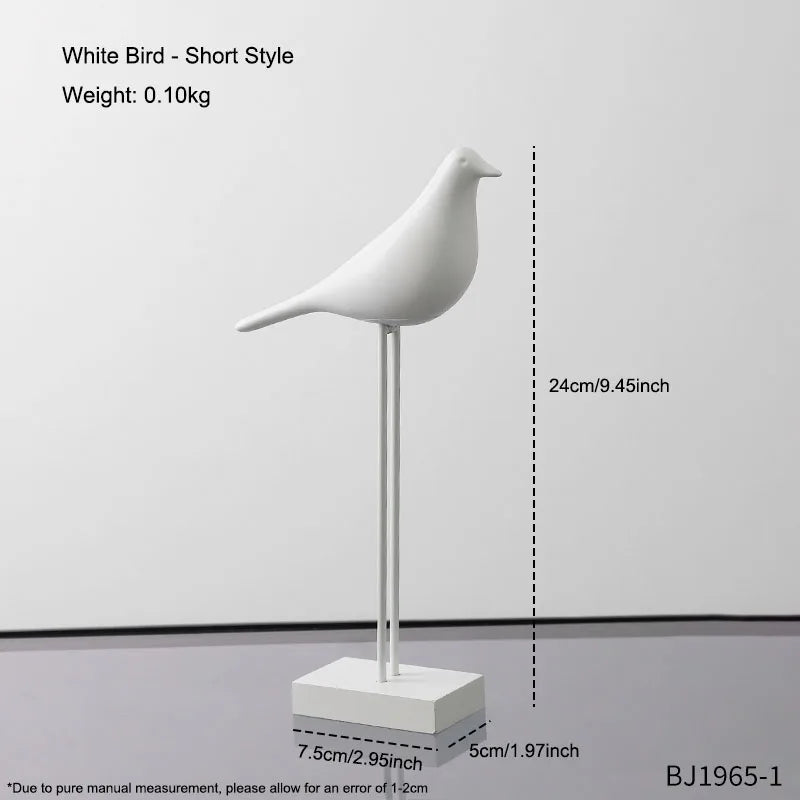Moderne Hars Vogel Standbeeld - Minimalistische Bureau Decoratie