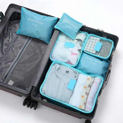 6-Delige Reistas Organizer Set - Koffer Inpakblokken