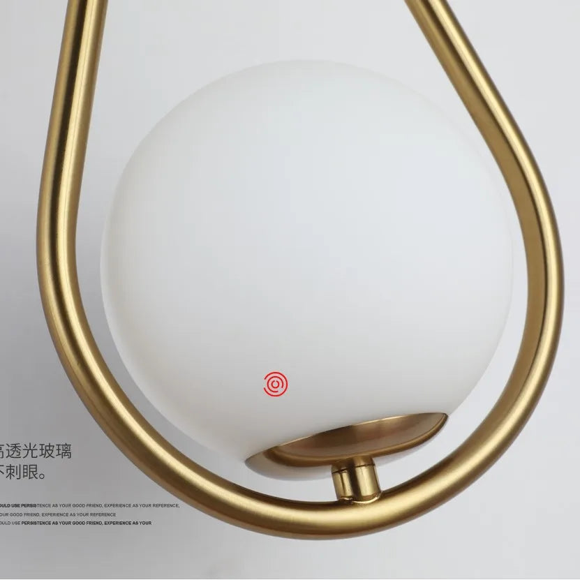 Nordic Creatieve Luxe Glazen Bal LED Wandlamp Woonkamer Metaal Modern Minimalistisch Bedlampje Slaapkamer Verlichting